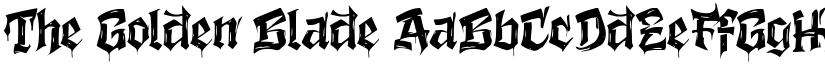 The Golden Blade font