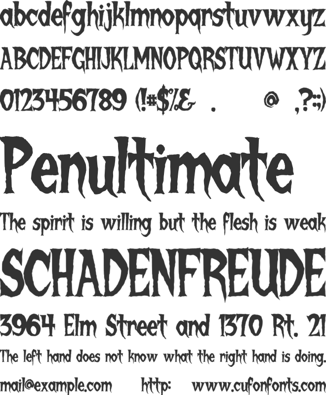 Haunted Hill font preview
