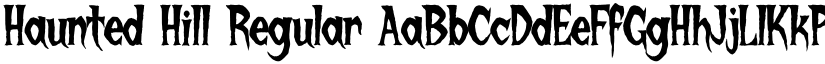 Haunted Hill Regular font