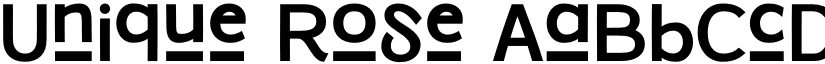 Unique Rose font