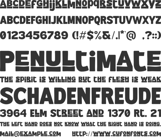 Thelamus font preview