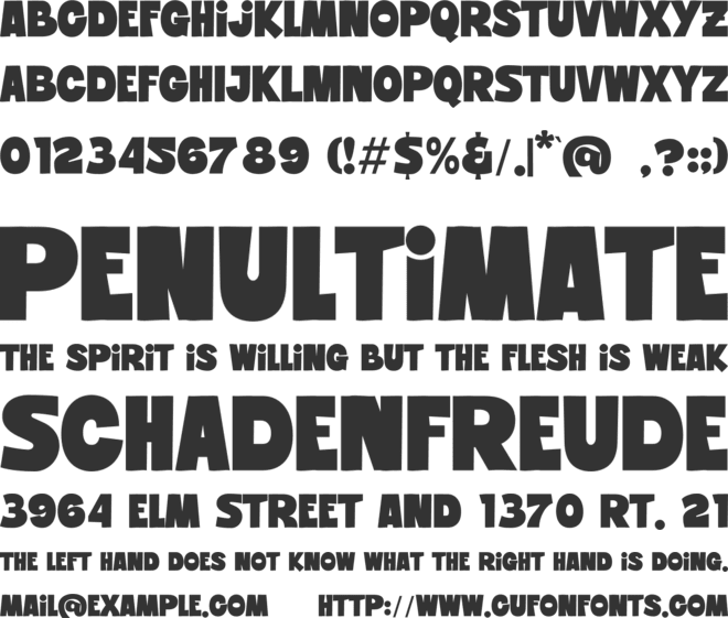 Kalufira font preview