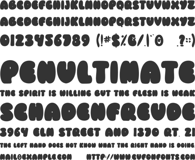 Baby Spooky font preview