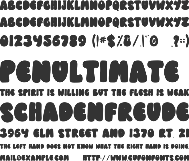 Chubby Ghost font preview