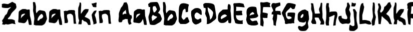 Zabankin font