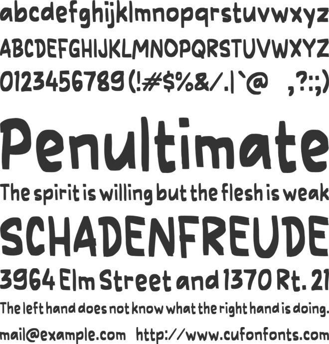 Zabloke font preview