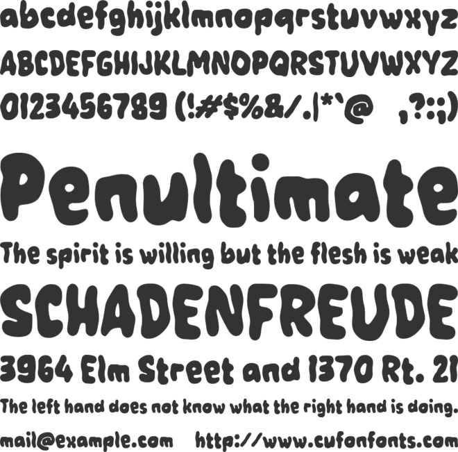 Zabilxa font preview