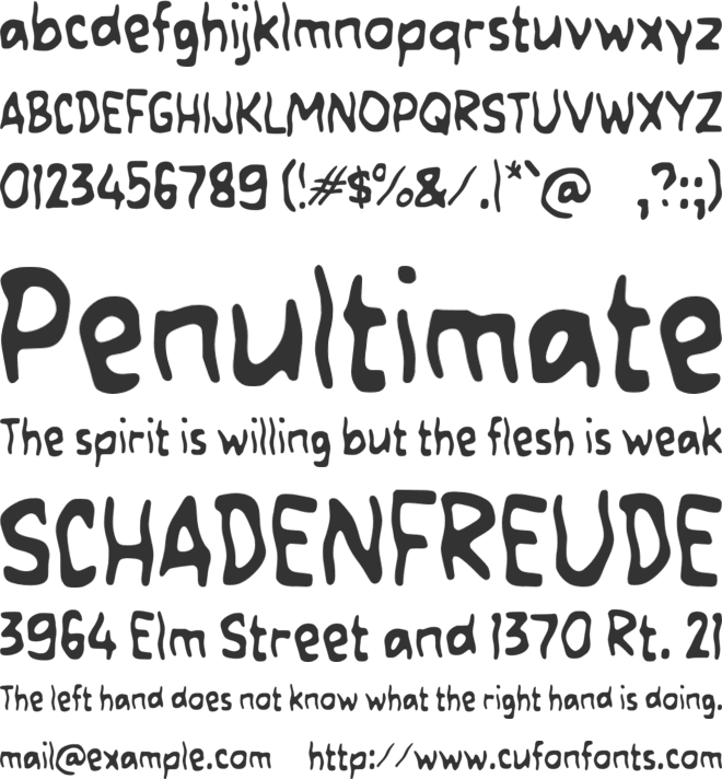 Zabloren font preview