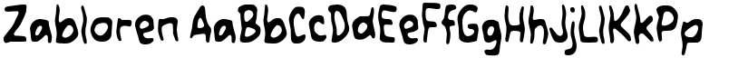 Zabloren font