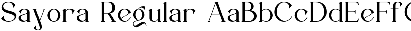 Sayora Regular font