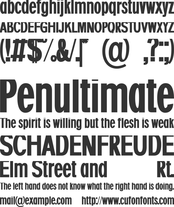 BAUHAUS font preview