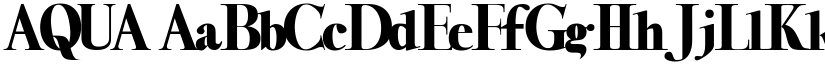 AQUA font