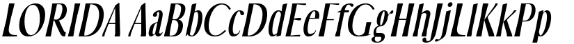 LORIDA font