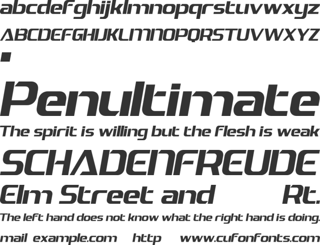 TRONECK font preview