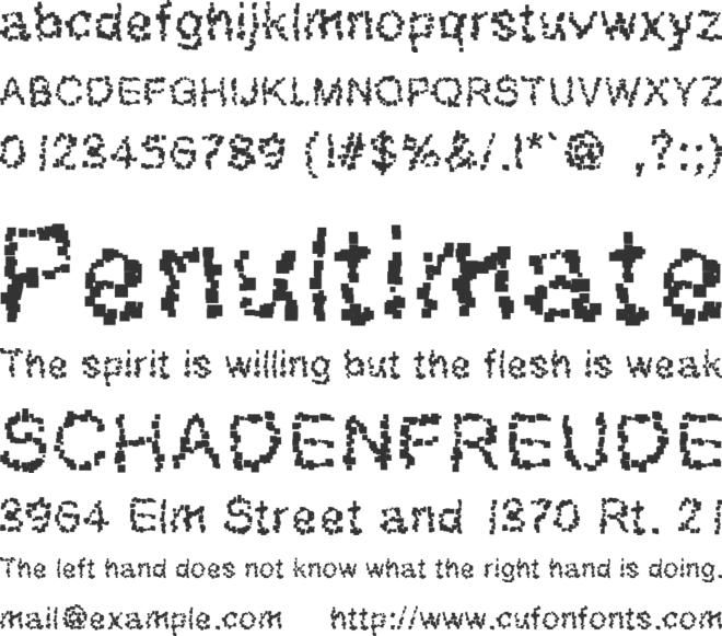 XC Robot font preview