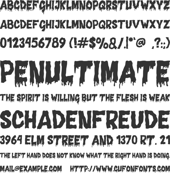 Hauntmark font preview