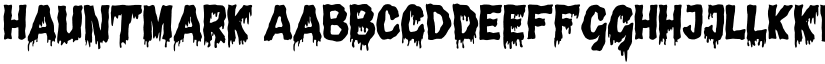 Hauntmark font