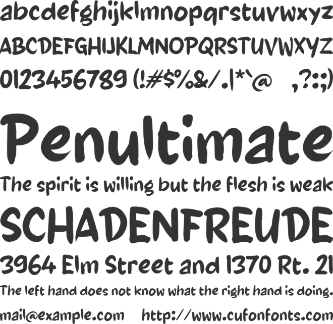 Zabisuka font preview