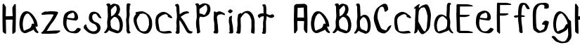 HazesBlockPrint font