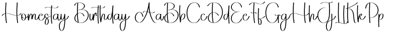 Homestay Birthday font