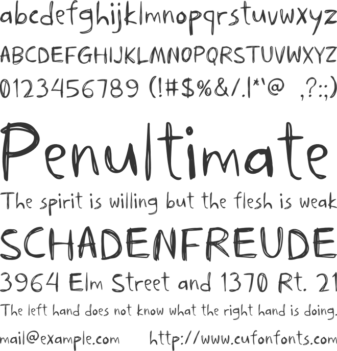Poesing font preview
