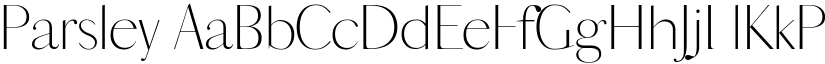 Parsley font