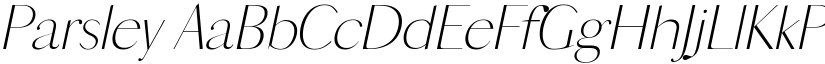 Parsley font