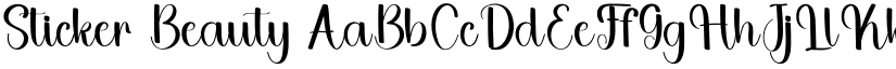 Sticker Beauty font