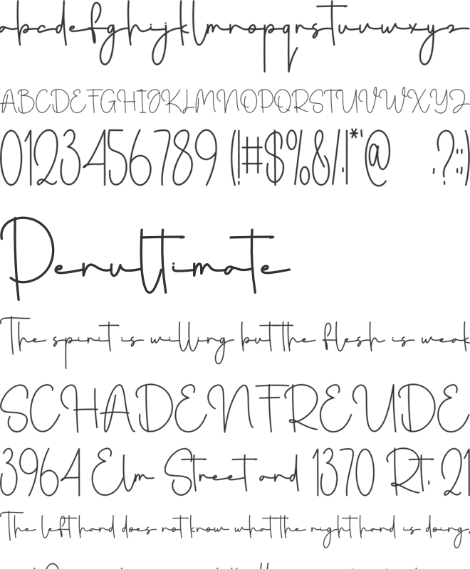Jackson Signature font preview