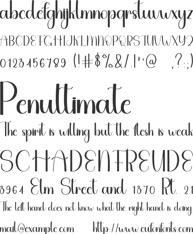 Handmade1 font preview