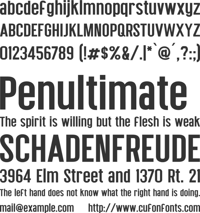 Vigilante font preview
