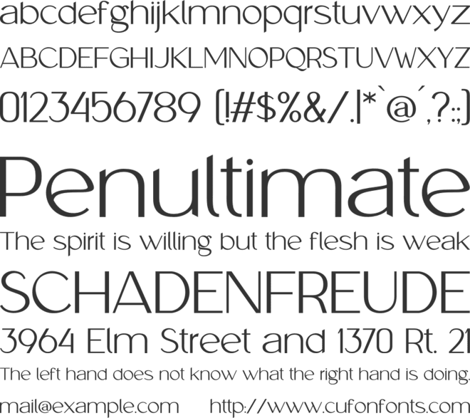 Vastany font preview