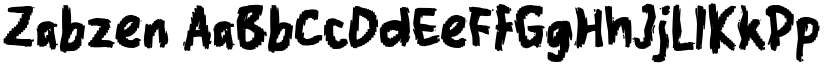 Zabzen font