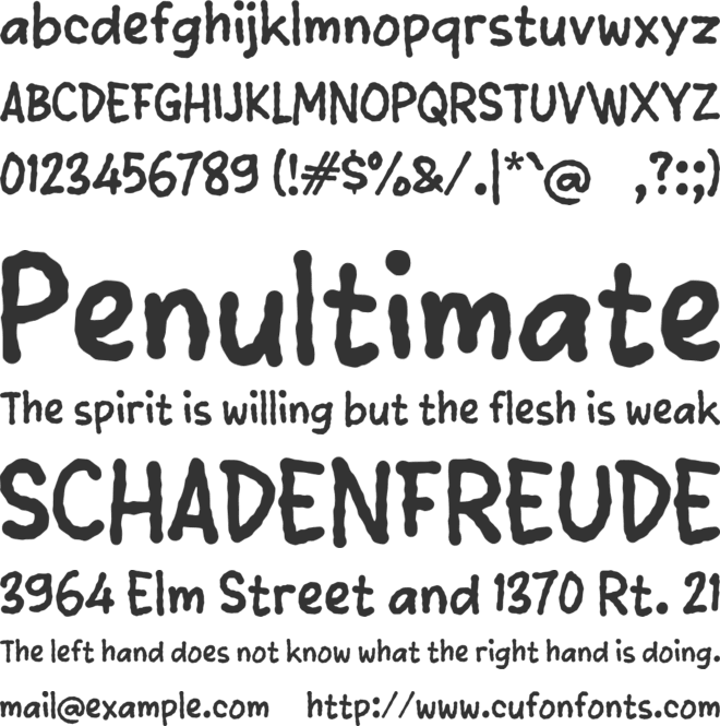 Zablange font preview