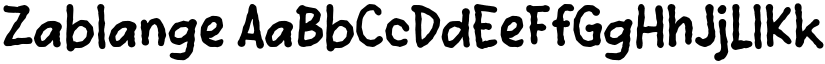 Zablange font