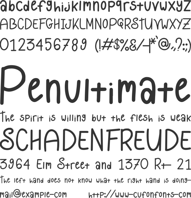 Happy Pen font preview