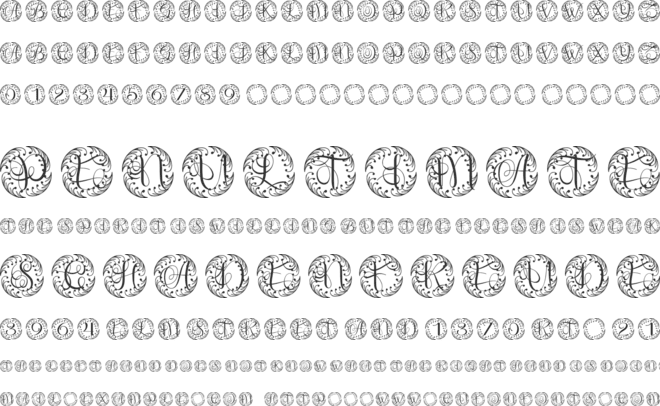 Circulaflora Monogram font preview