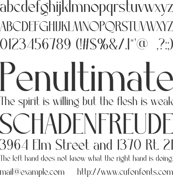 Casagrande font preview