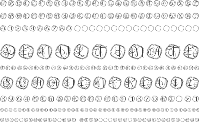 Florique Monogram font preview