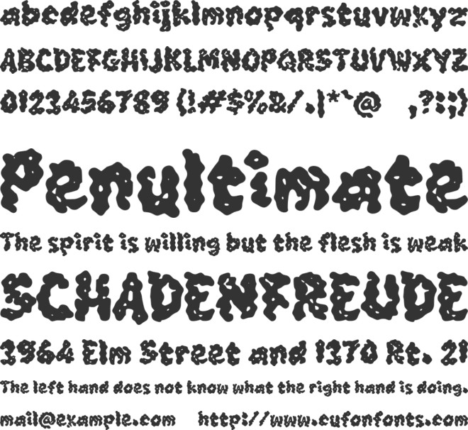 Zabanyo font preview