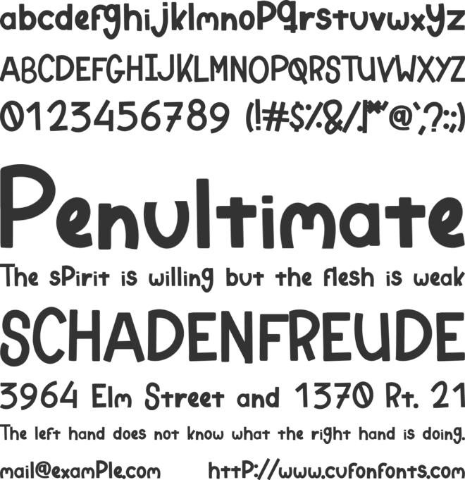 Playbean font preview