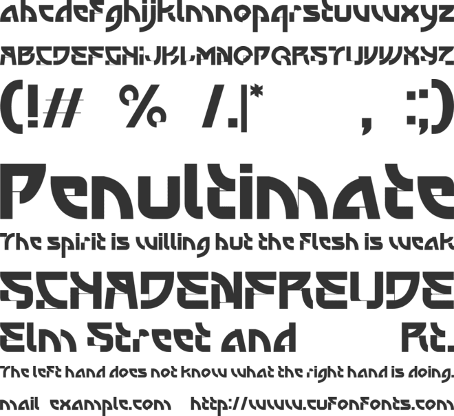 Goretax font preview