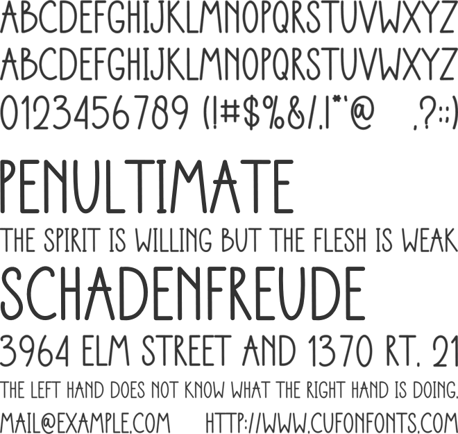 Modern Minimalist font preview