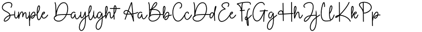 Simple Daylight font