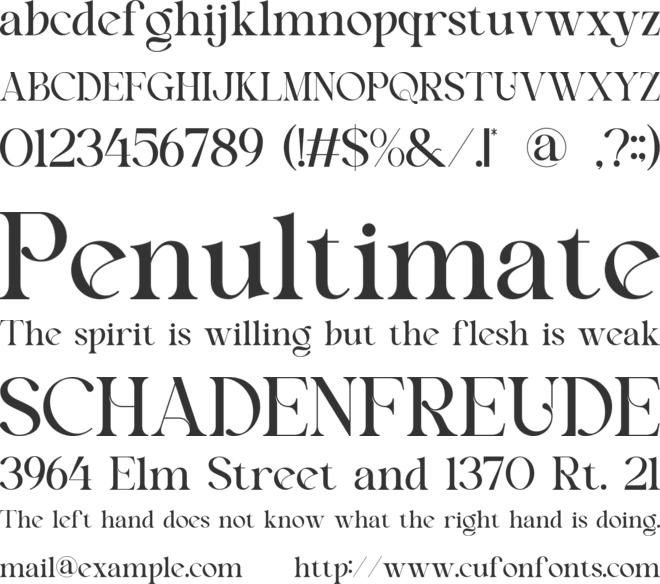 Beniga font preview
