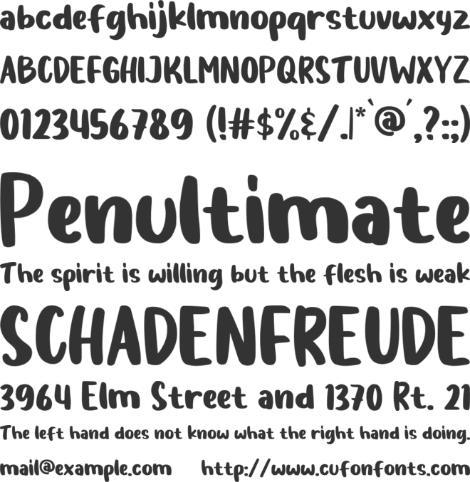 Simple Cookies font preview