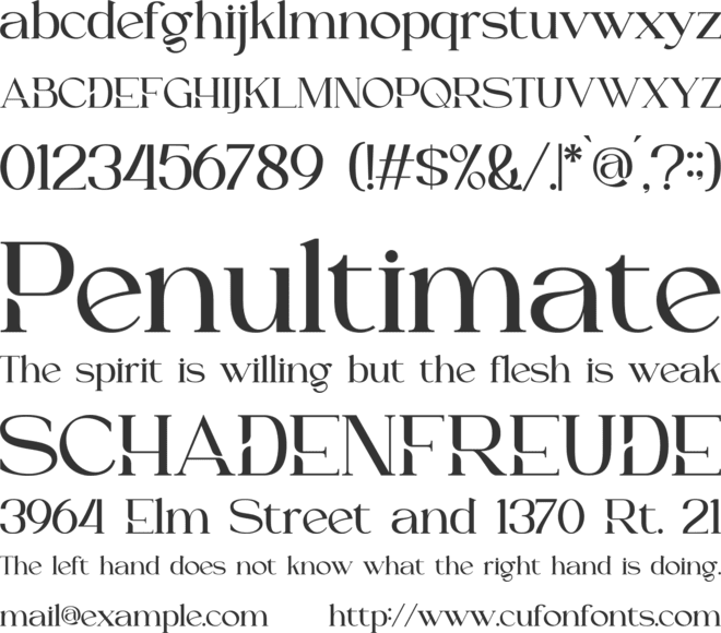 Scastea font preview