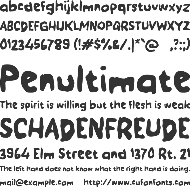 Zabesera font preview