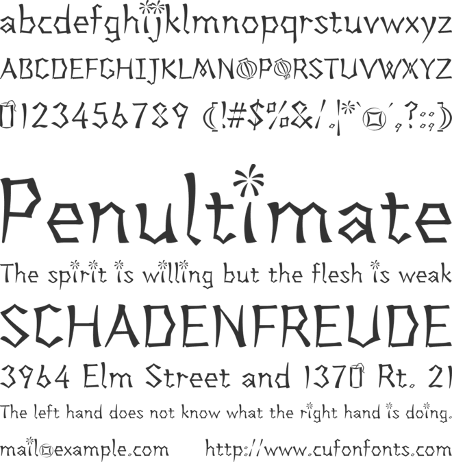 QisiQisiSprival Sans font preview