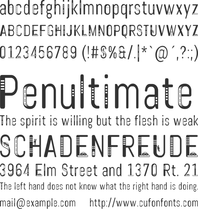 QisiUnica font preview